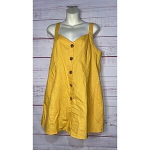 Yellow Wonderly Linen Romper Large